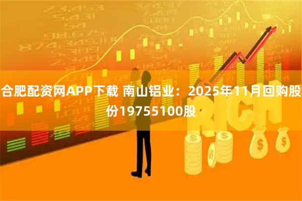 合肥配资网APP下载 南山铝业：2025年11月回购股份19755100股