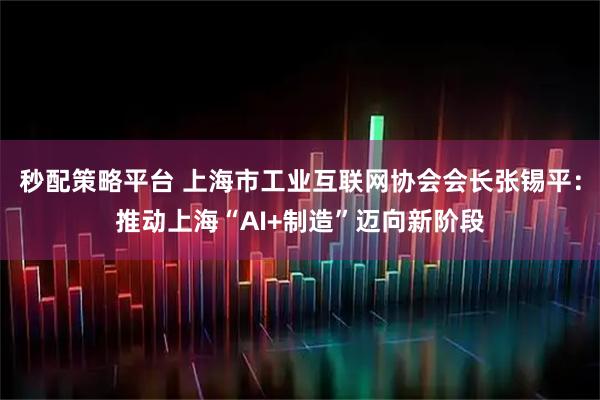 秒配策略平台 上海市工业互联网协会会长张锡平：推动上海“AI+制造”迈向新阶段