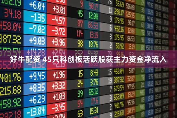 好牛配资 45只科创板活跃股获主力资金净流入